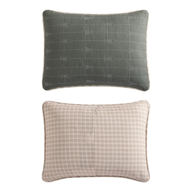 Eddie Bauer - Twin Quilt Set, Reversible Cotton Bedding with Matching Sham, Lightweight Home Decor for All Seasons (Troutdale Green, Twin) - Image 4